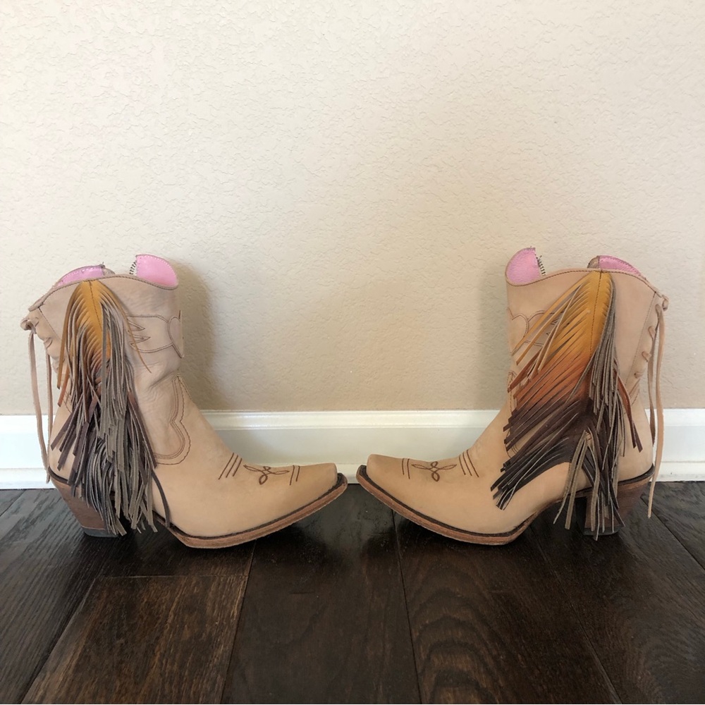 Junk Gypsy by Lane Spirit Animal Snip Toe Ankle Boots - Bone 7.5